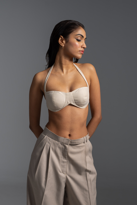 Off Beat Edge Bralette - Creme