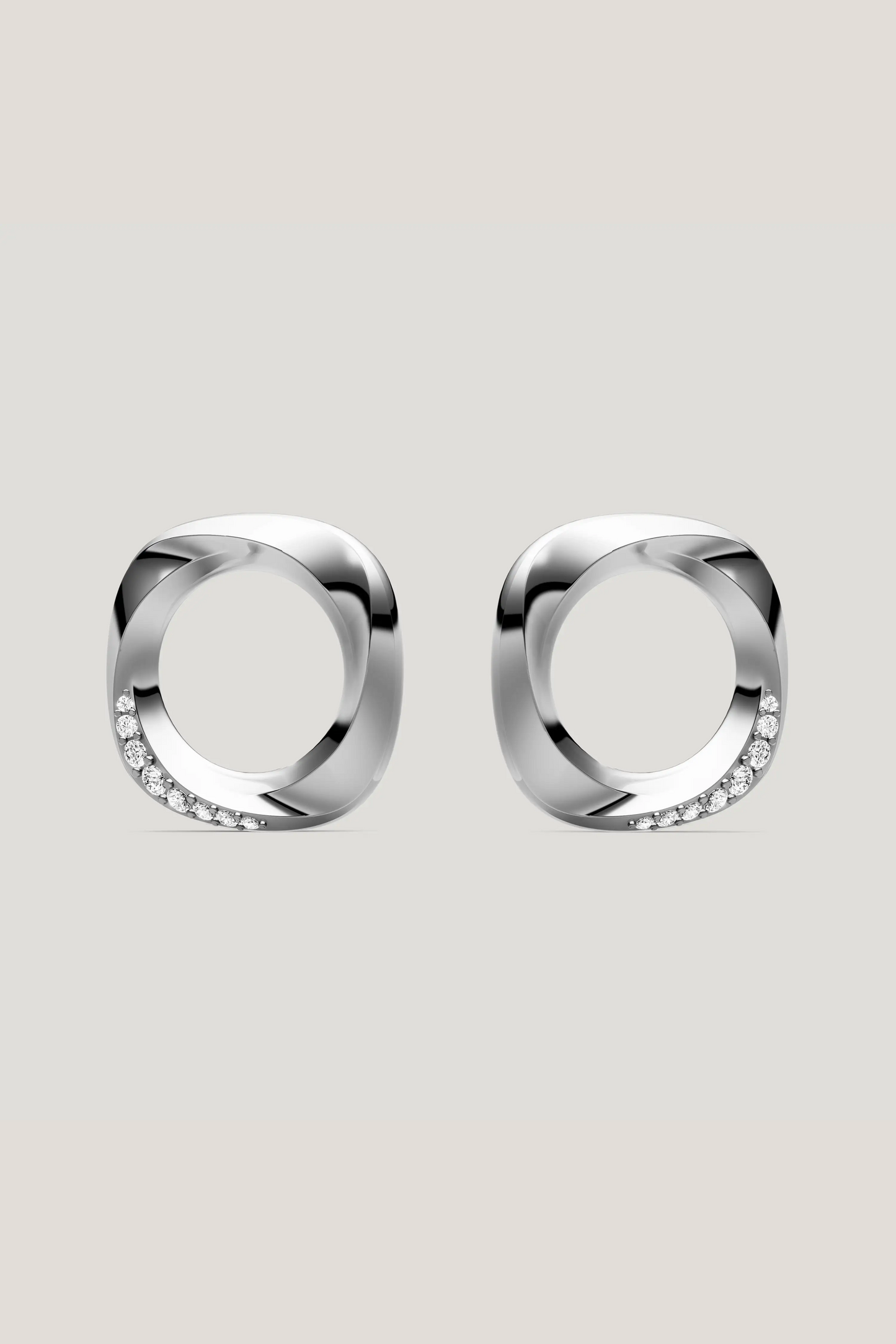 Squircle Stud In Sterling Silver