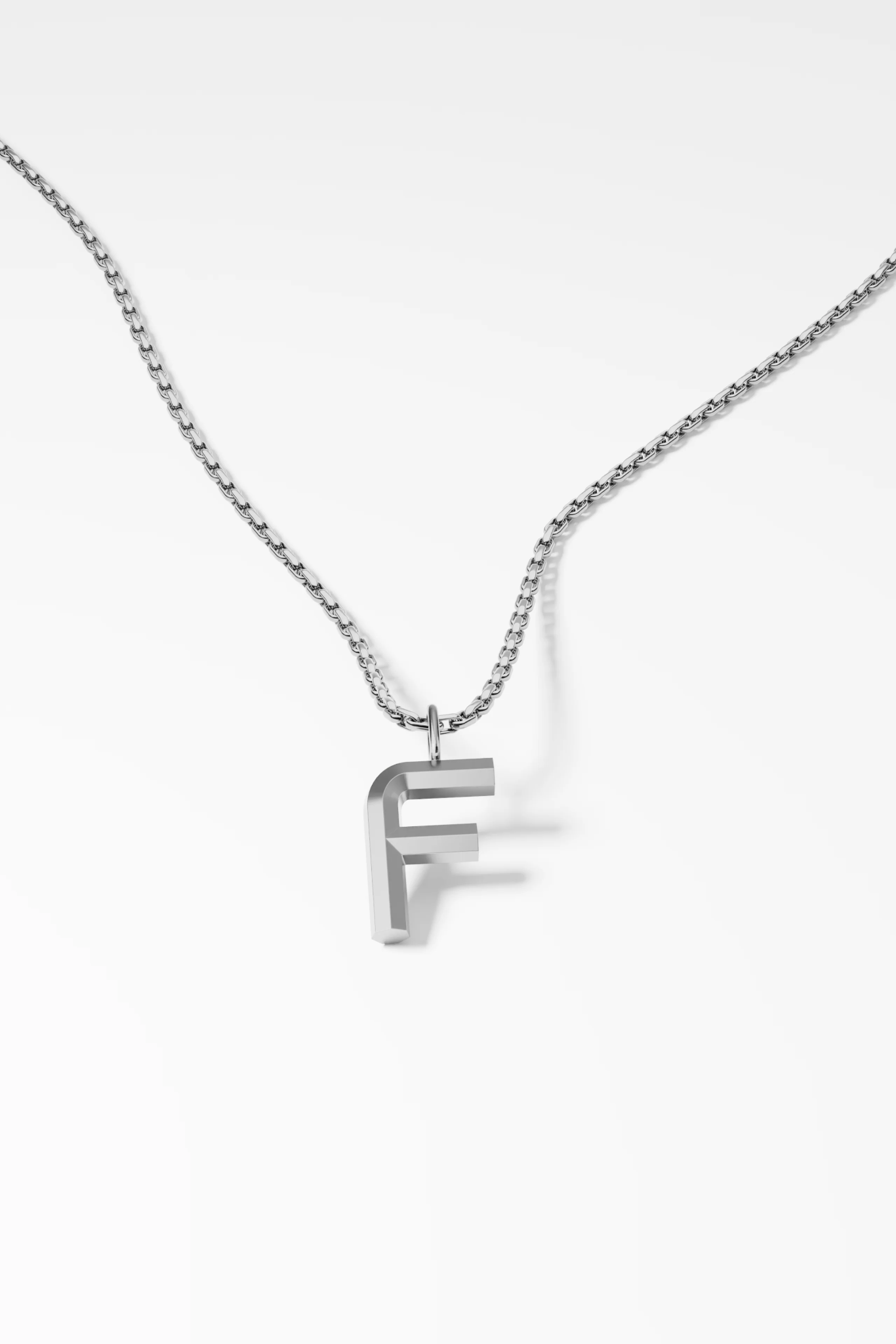 Bold Letter Necklace - F