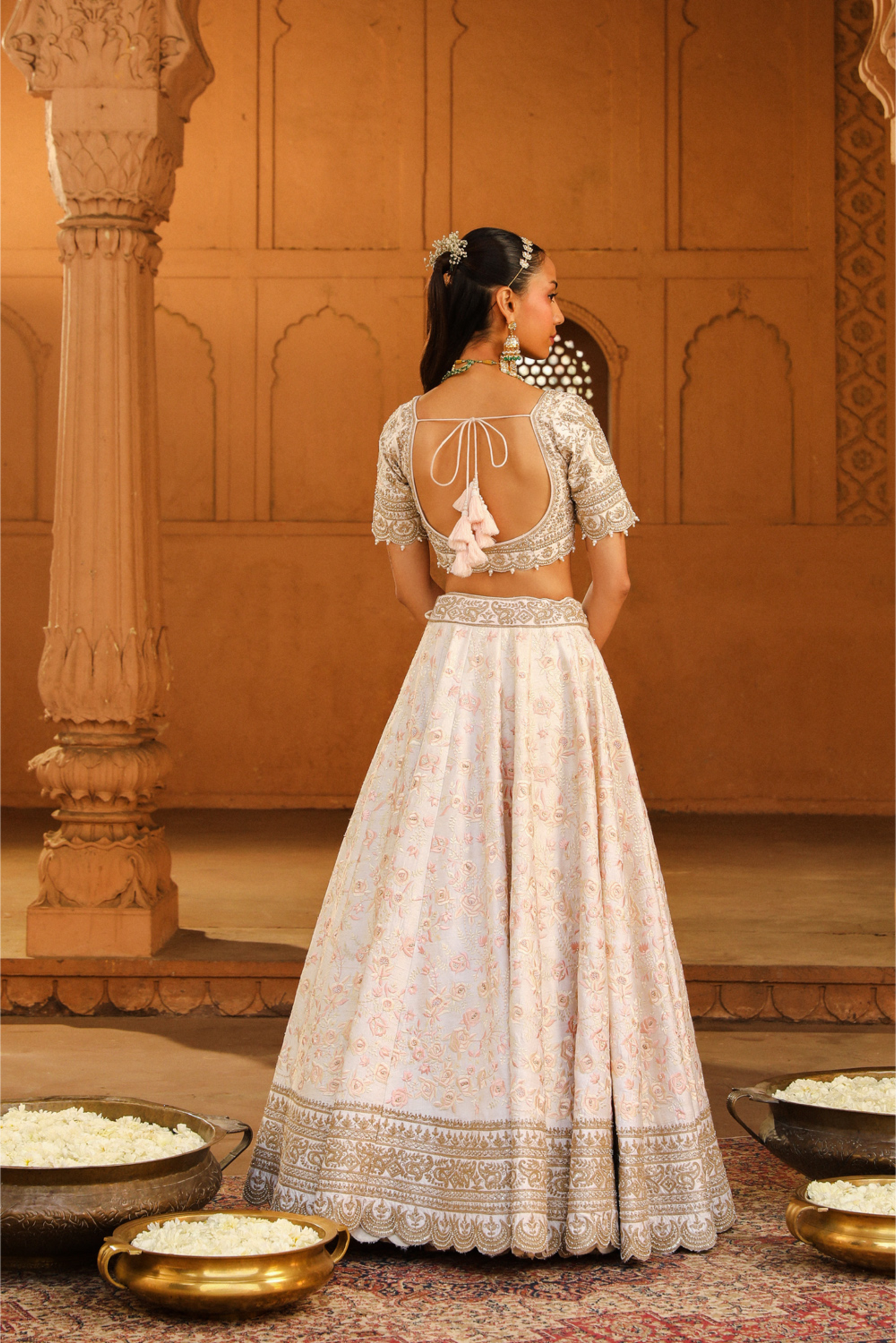 Maryam Daisy Ivory Lehenga Set