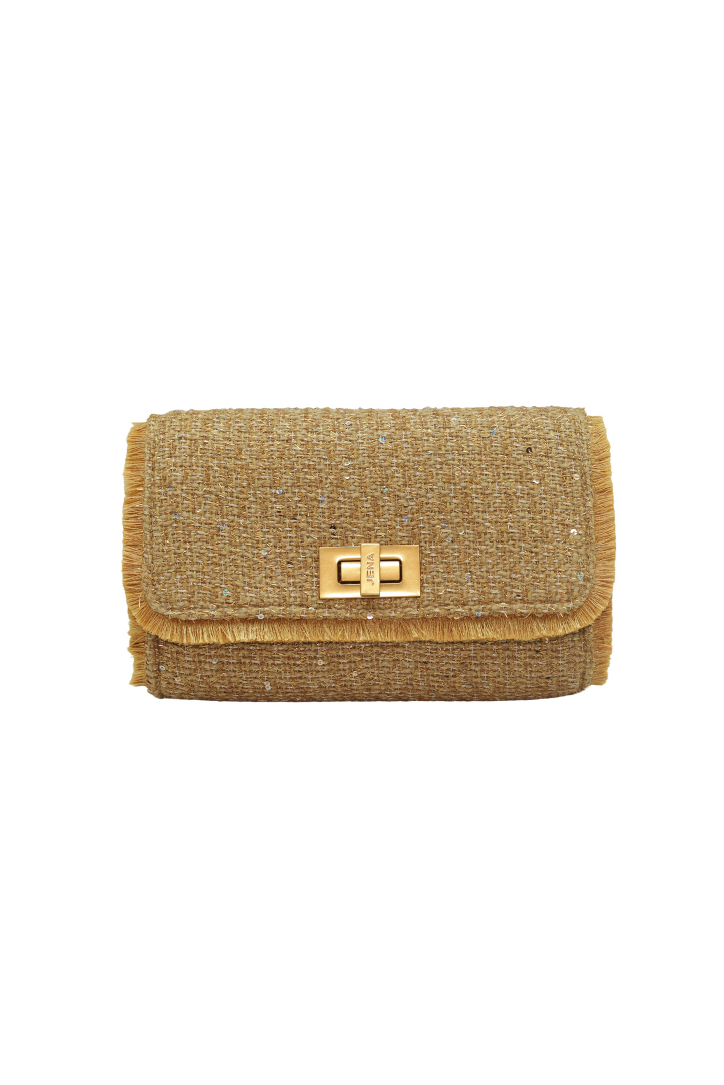 Boucle Gold Clutch Bag