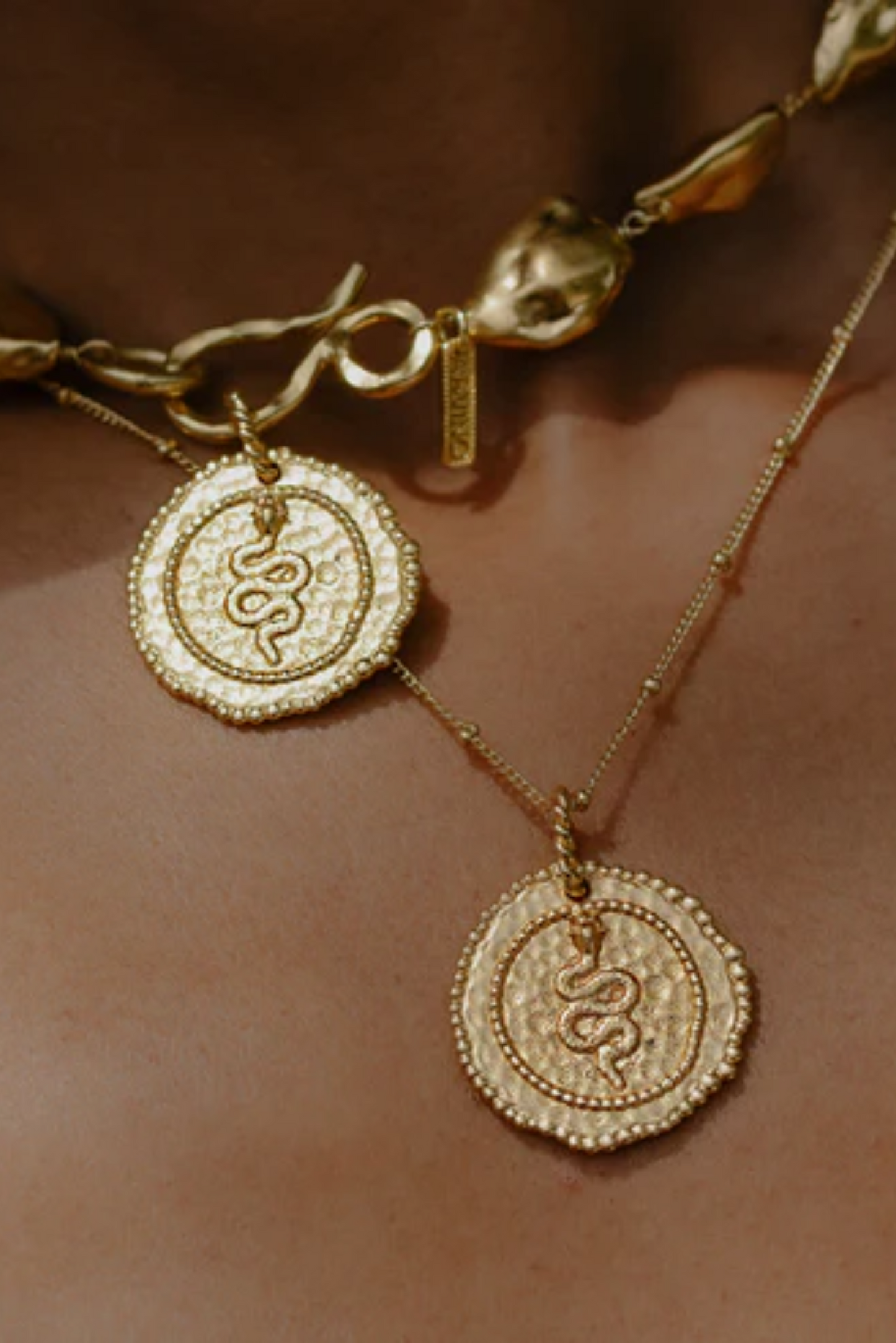 Pratapgari Snake Coin Charm Necklace