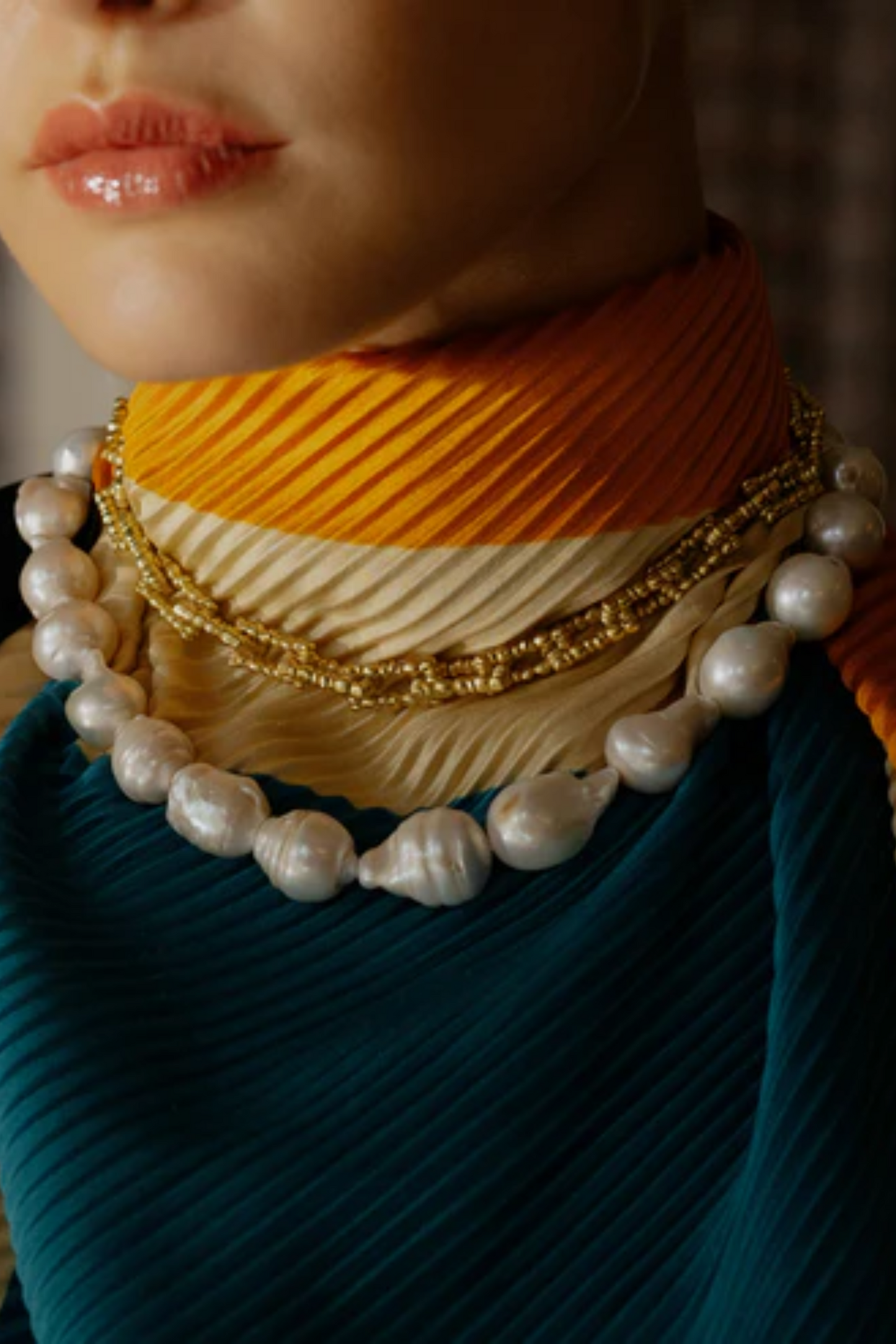 Chunky Baroque Pearl Necklace