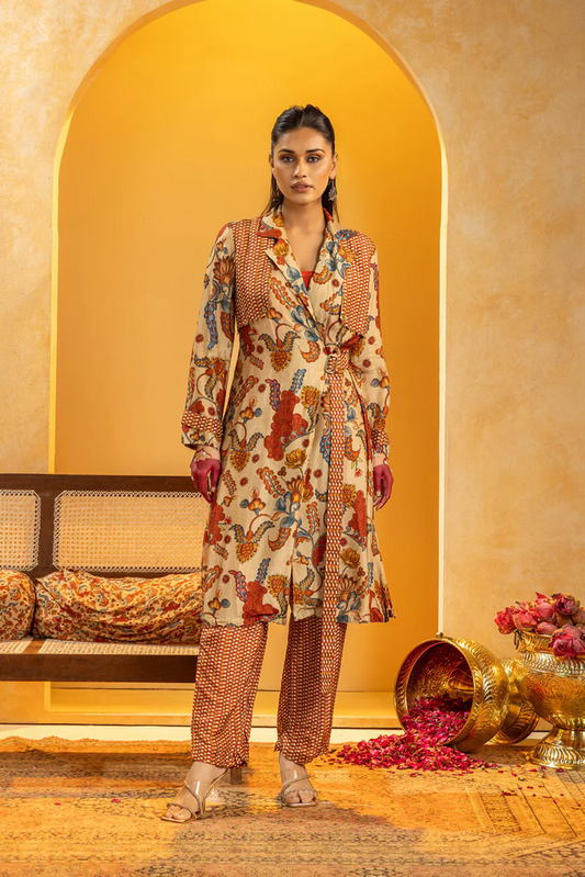 Rangtara embellished layered kurta set