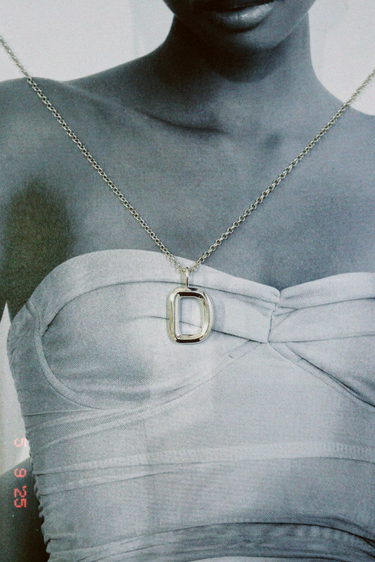Bold Letter Necklace - D