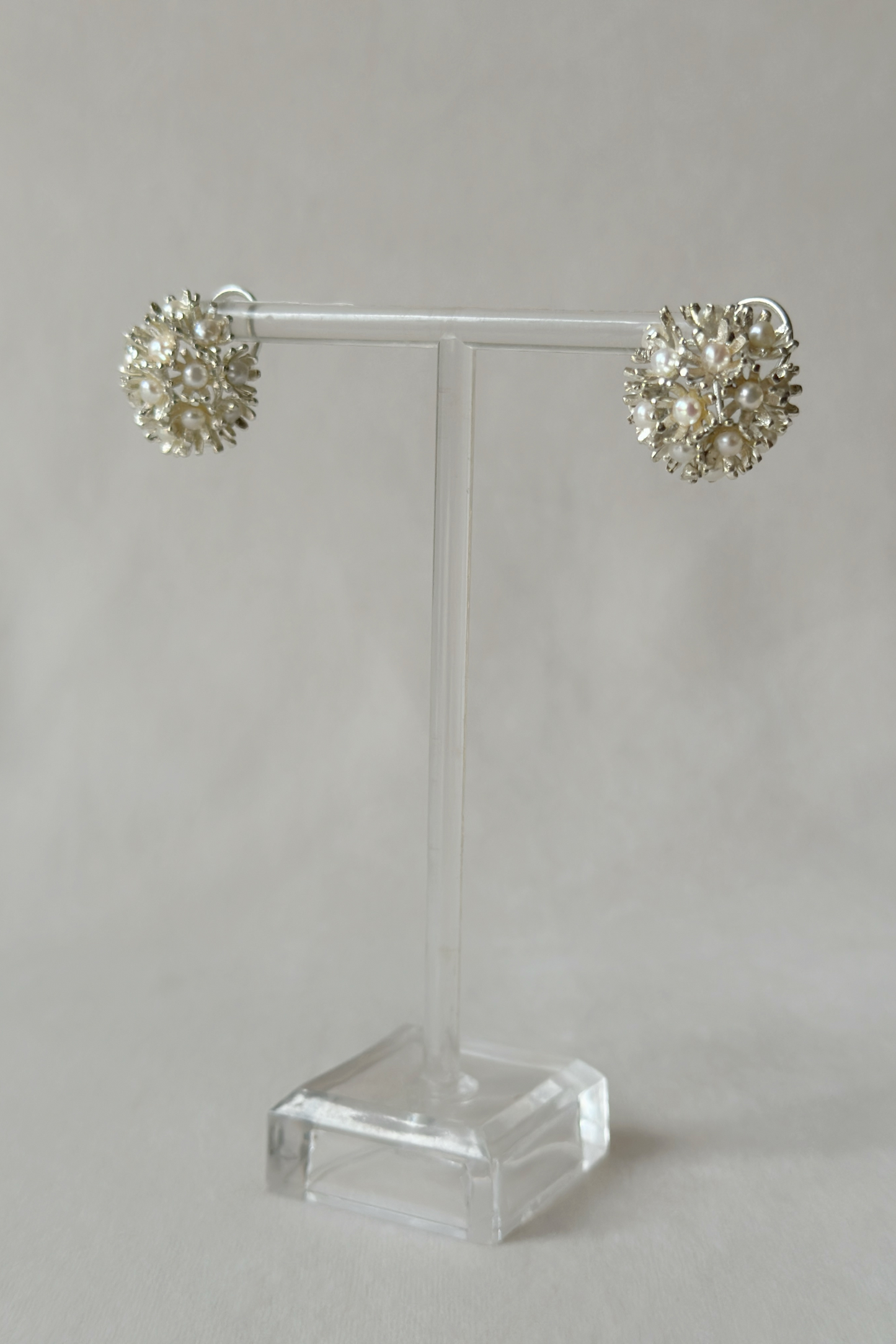 Sunshine Mini Pearl Studs - Silver