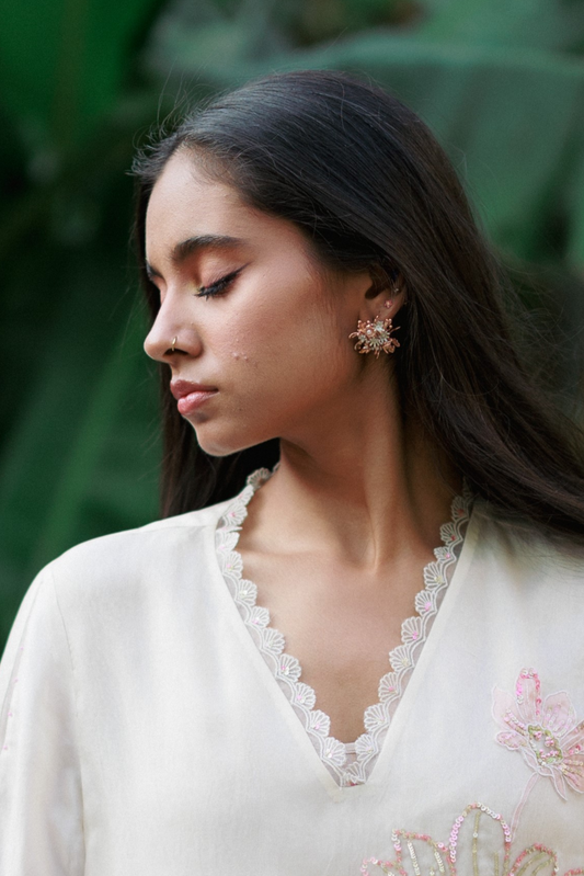 Wild Flower Bouquet Studs Rose Gold