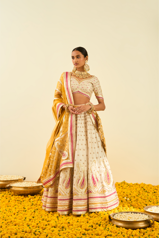 Shahnaz Lehenga with Blouse and Dupatta