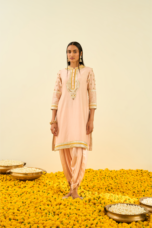 Aminah Kurta With Dhoti - Rosepink