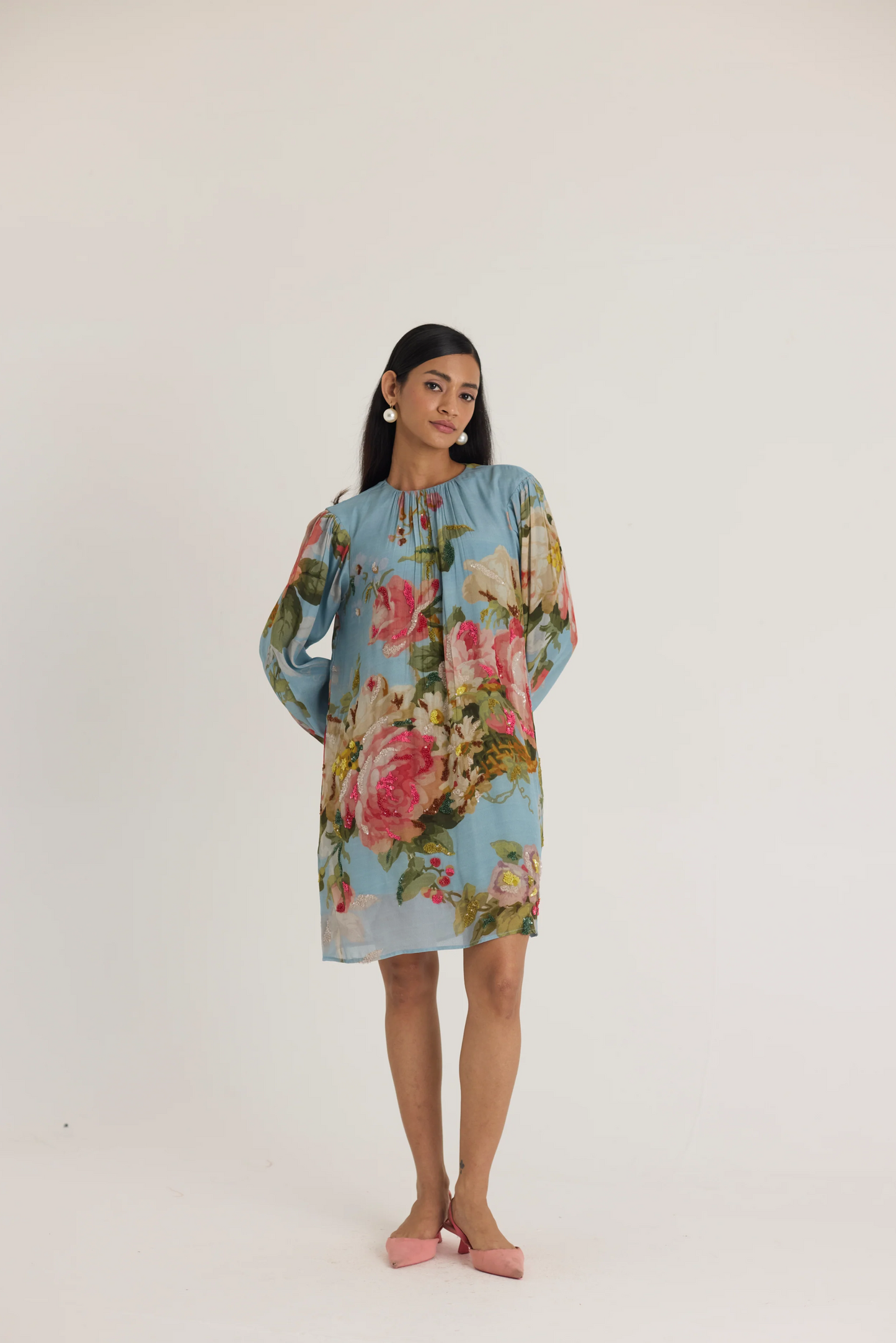 Taffy Embroidered Short Dress