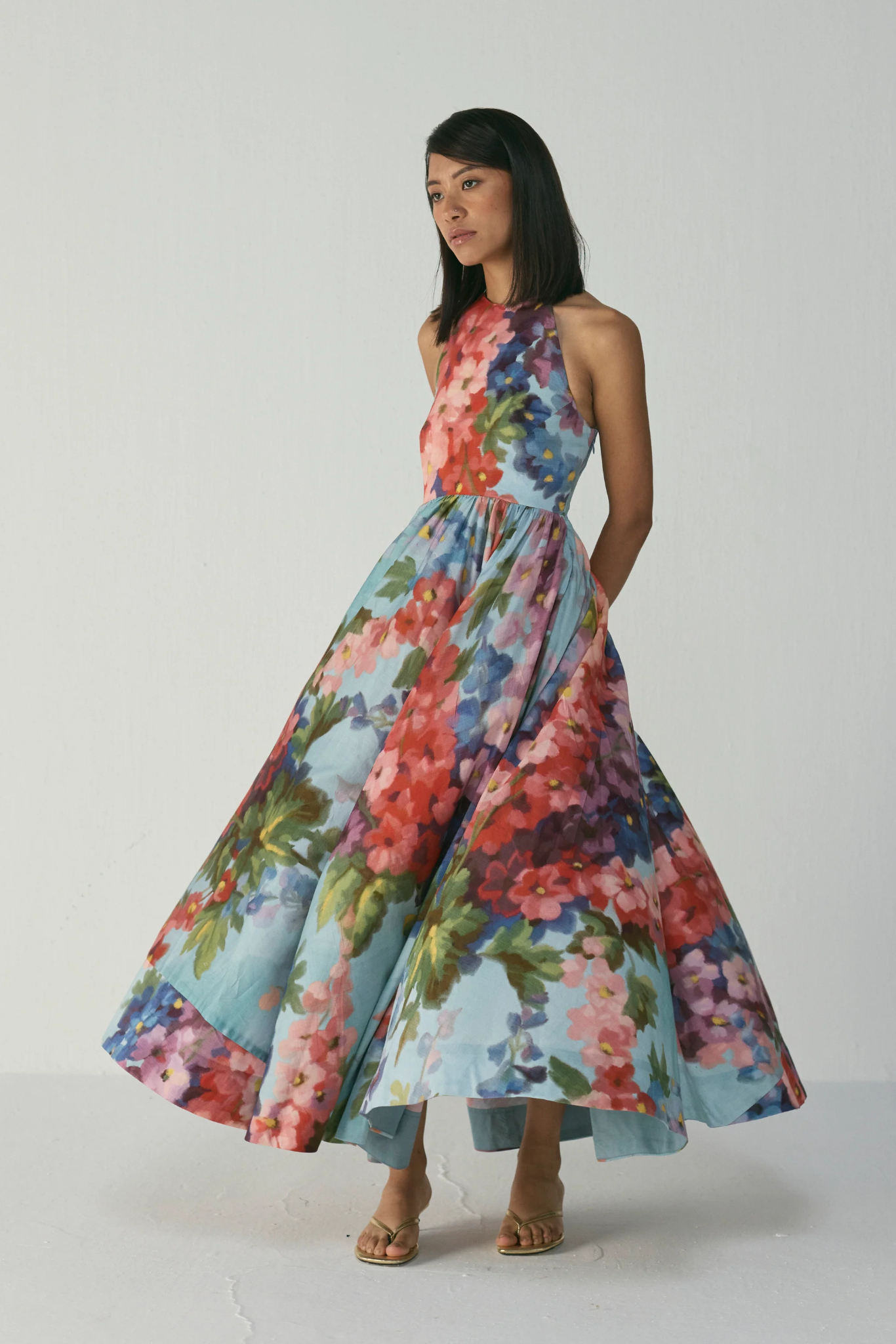 DARLINGTON HALTER NECK DRESS