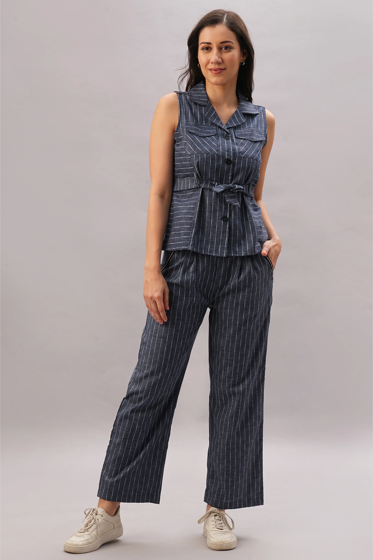 Navy Blue Stripe Set