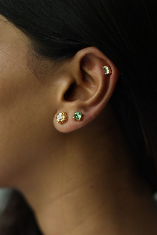The Form Earrings - Green
