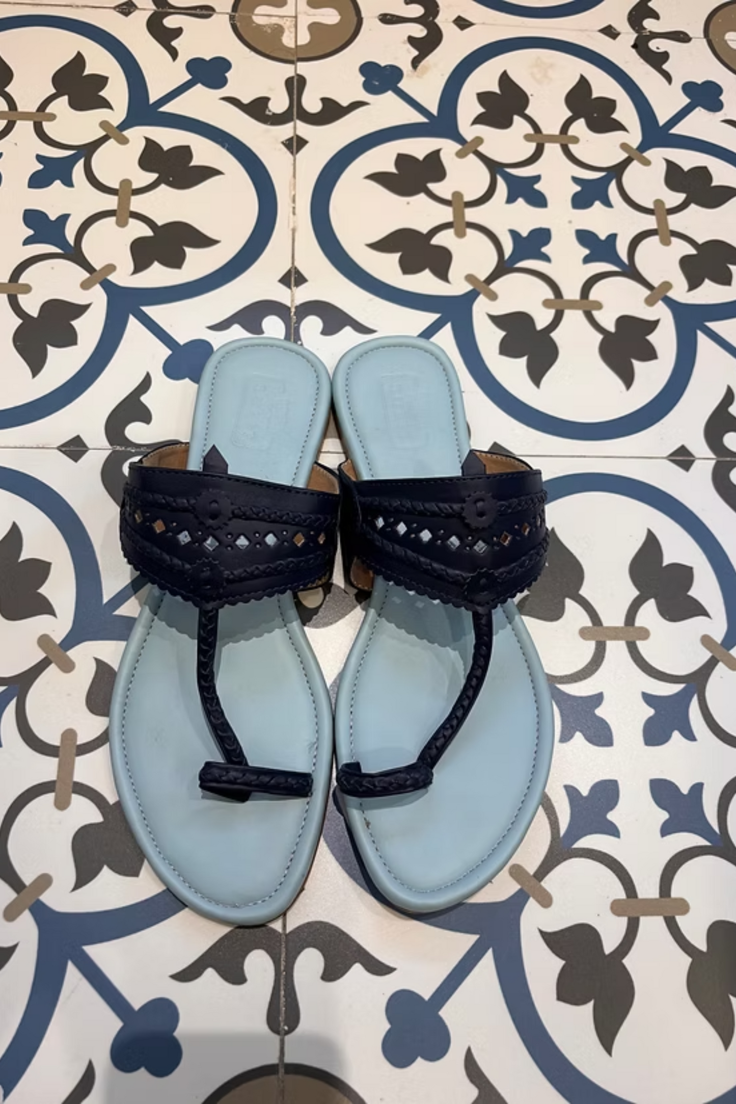 Sky Blue Dark Blue Flats