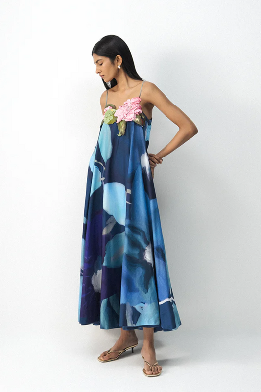 BLUE LAGOON PATCHWORK DRESS