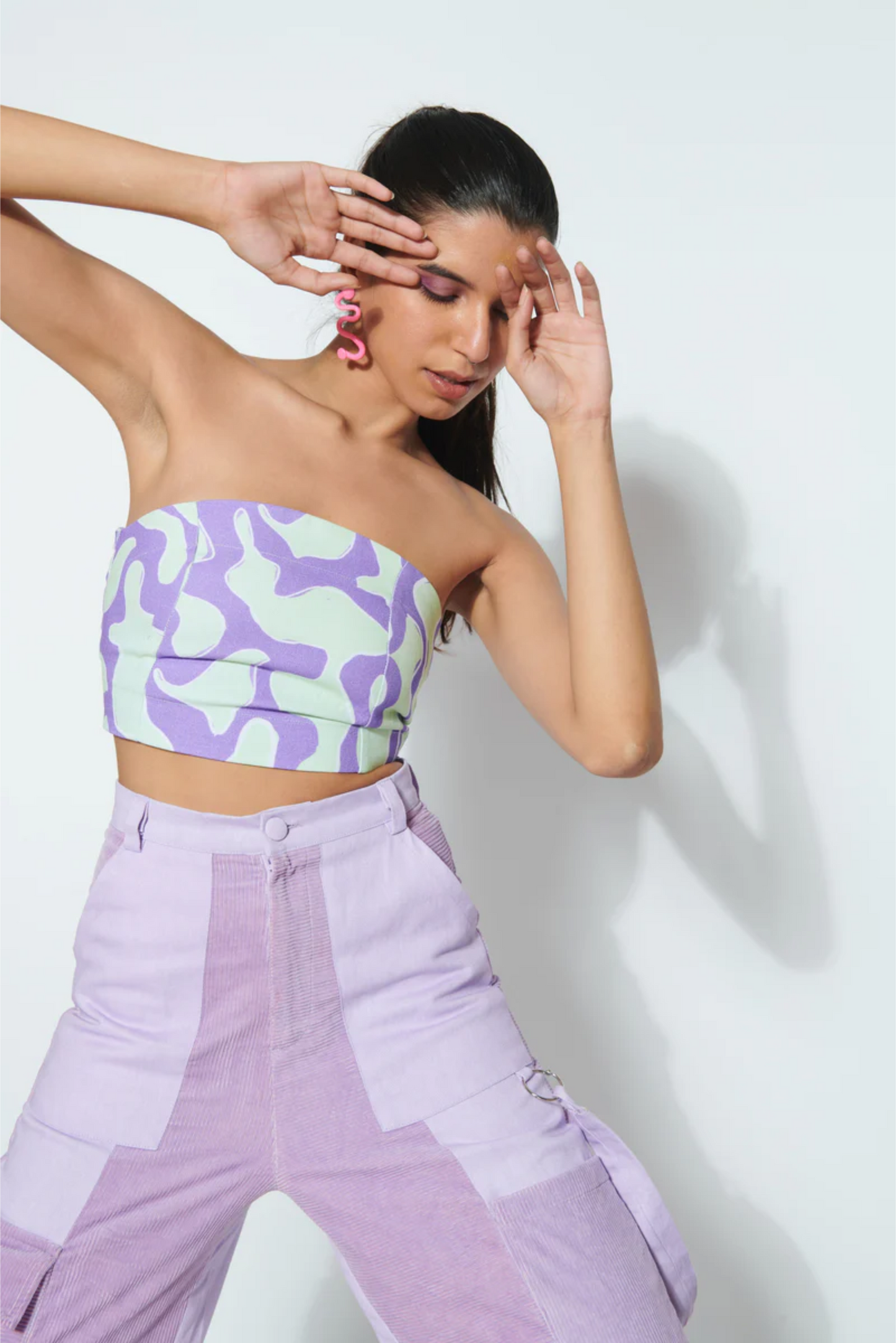 PURPLE SLIME CROP TOP AND GUMMY BEAR PANTS CO-ORD SET