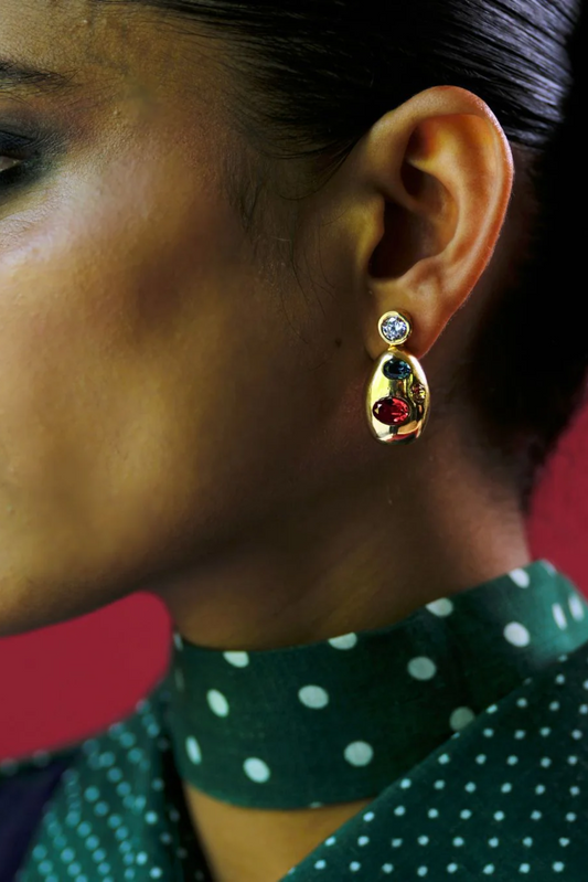 The Set Earrings - Red