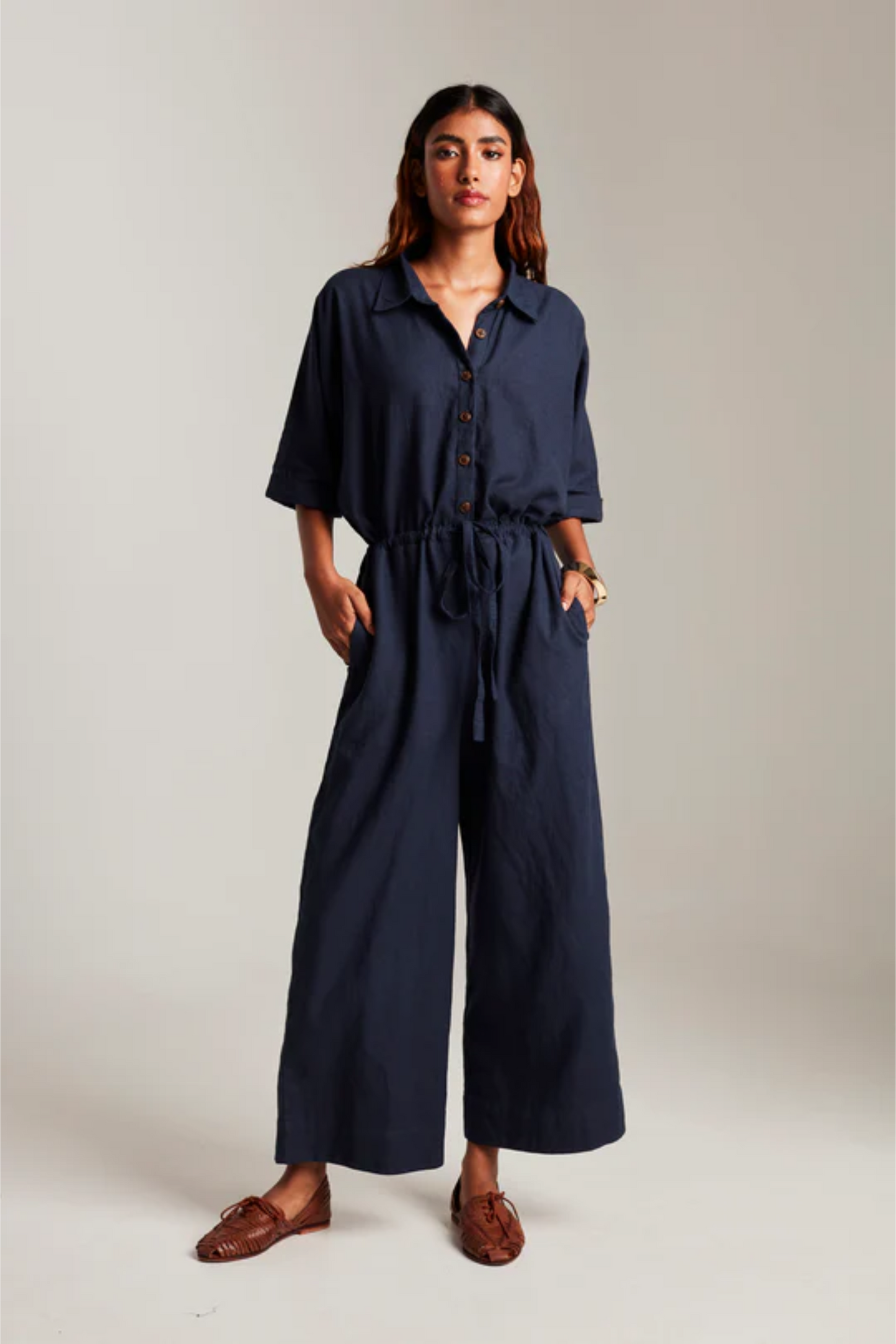 Navy Co-Linen Boilersuit