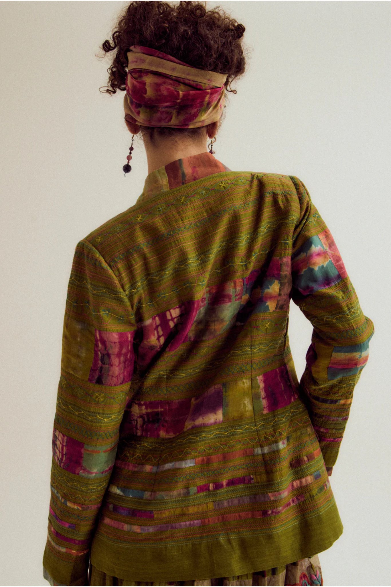 Graceland Front Open Jacket Green