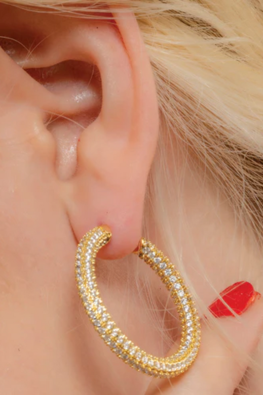 Studded Hoops Medium