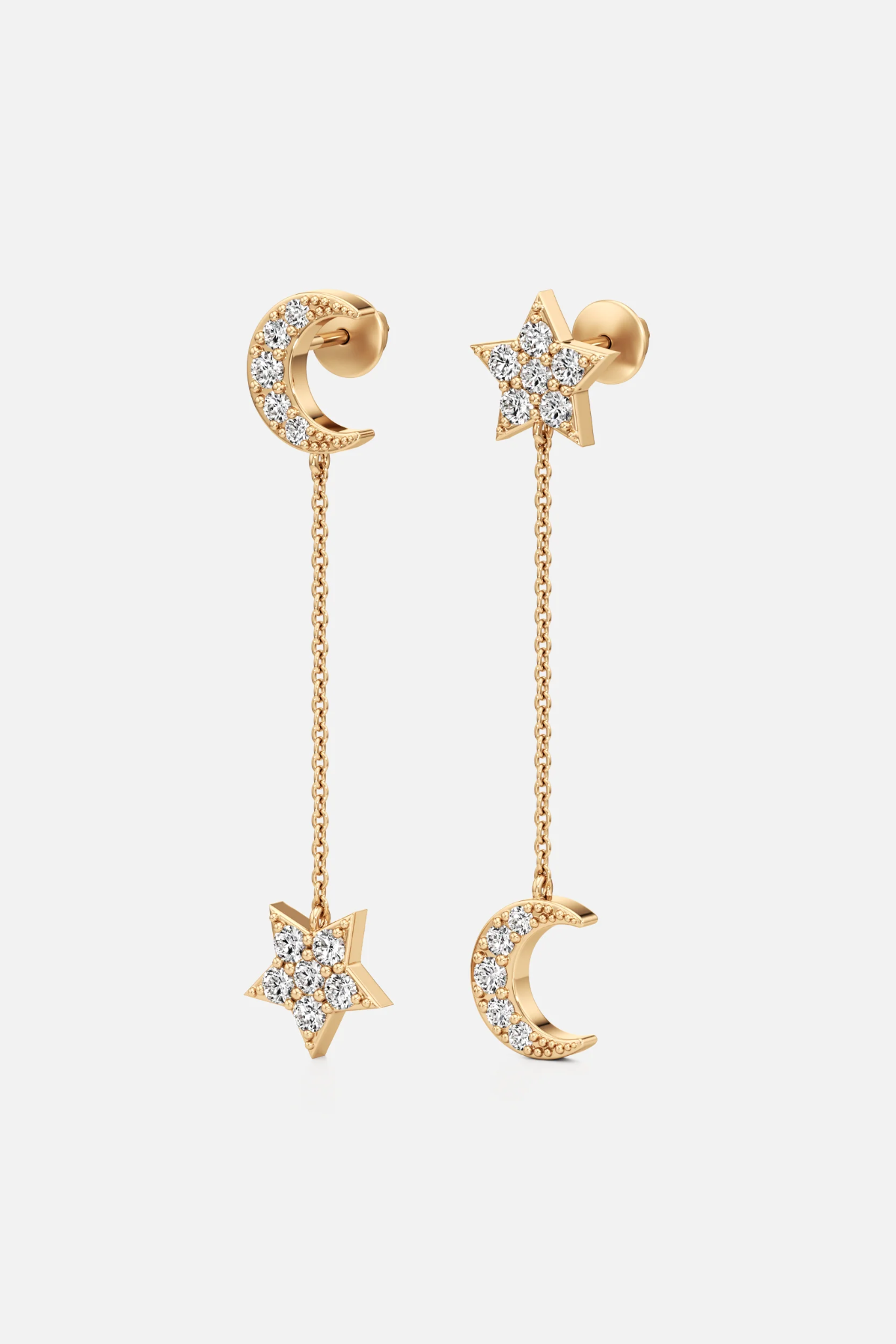 Celestial Chain Drop Earrings