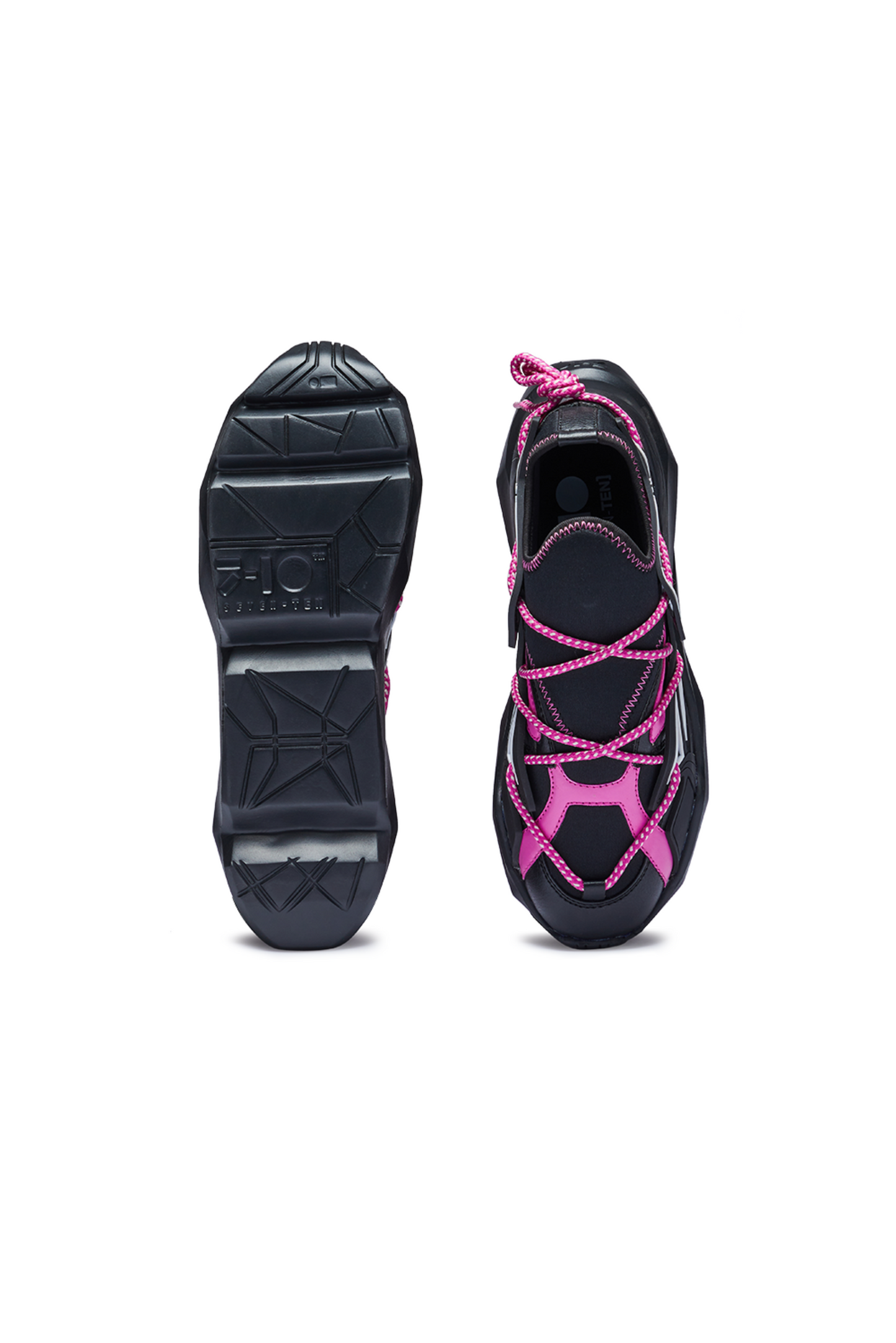 743 Flamink Pink & Black Chunky Sneakers
