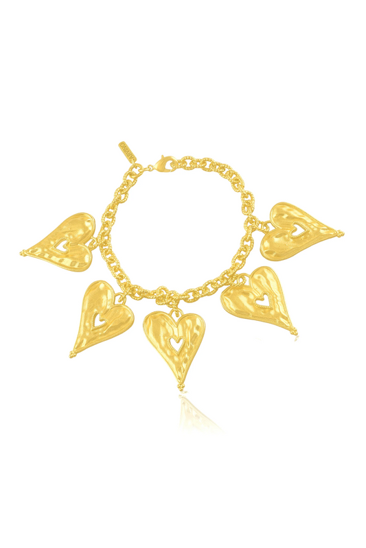 Textured Heart Bracelet