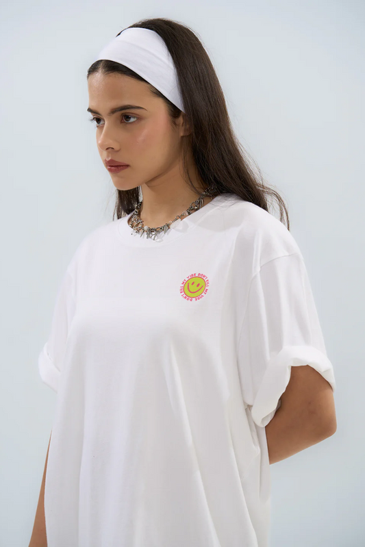 The Vibe T-Dress - White