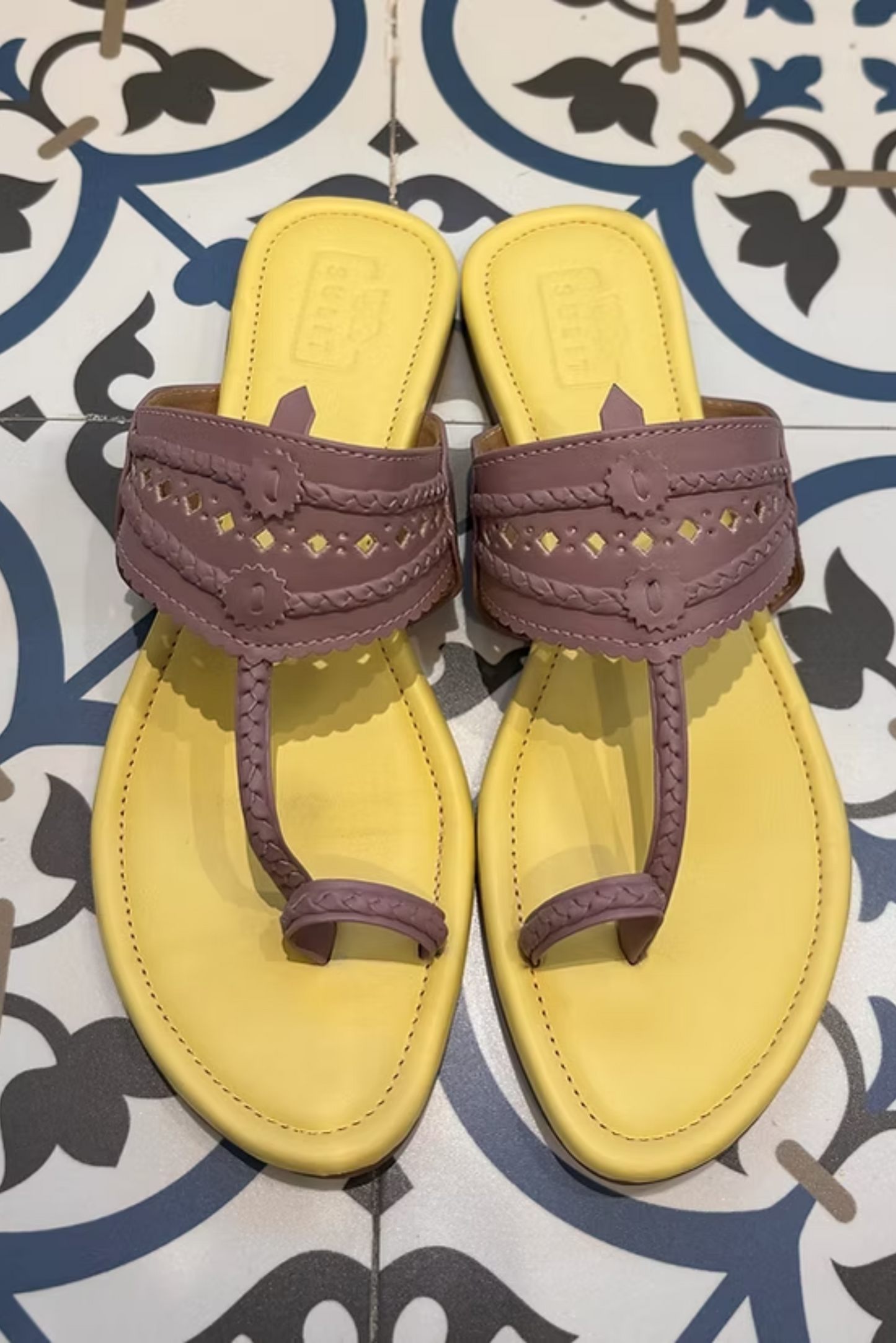 Light Yellow and Dark Lilac Flats