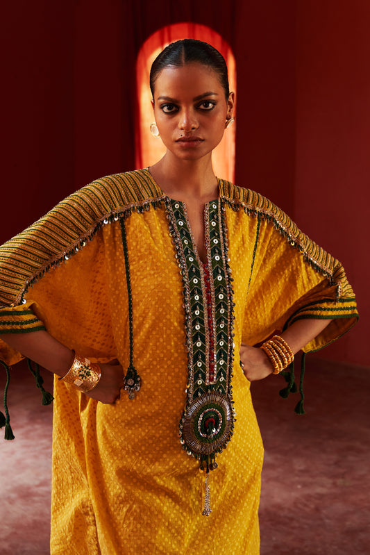 Amber Long Kaftan Kurta with Pants