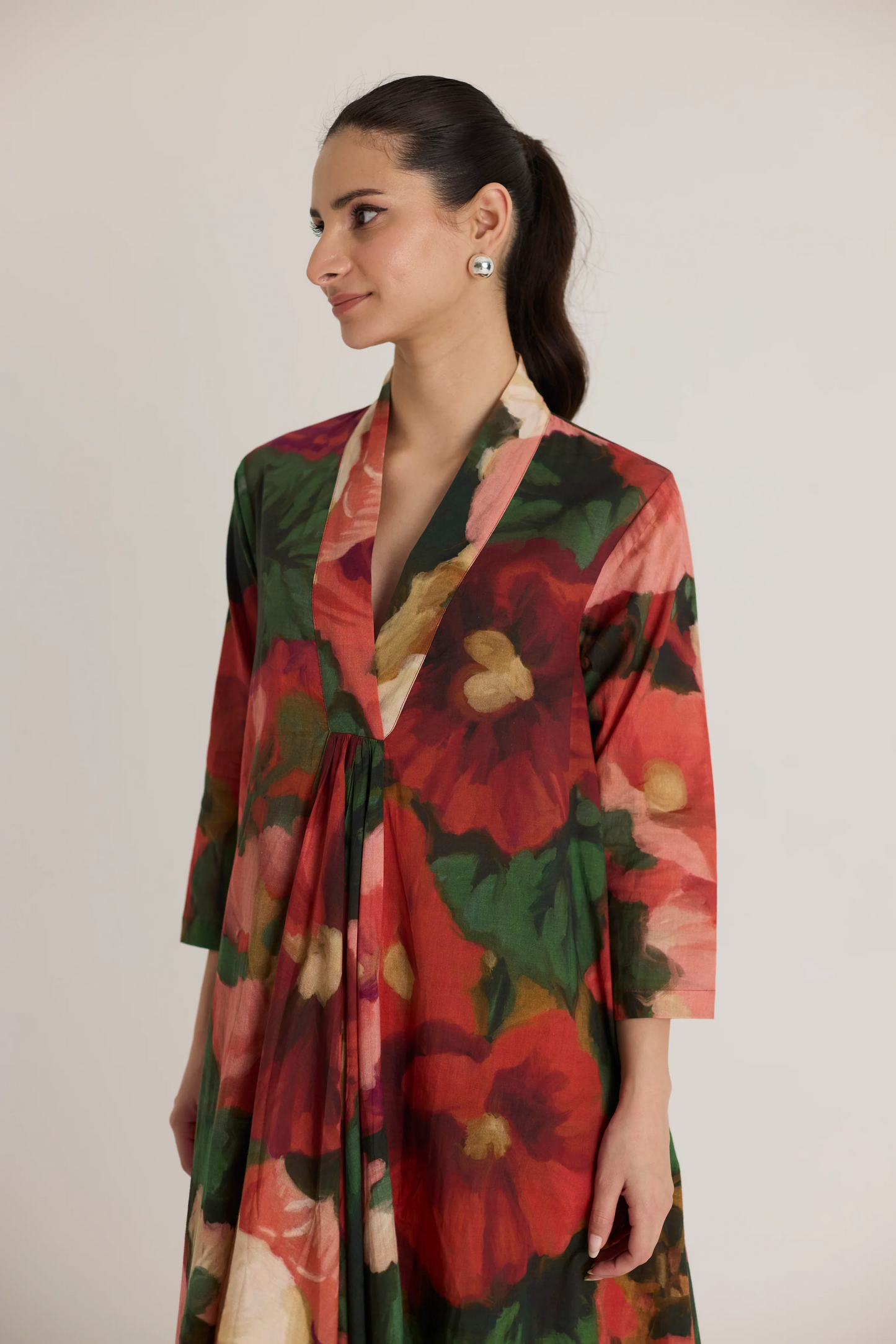 Scarlett V neck long Kurta Set