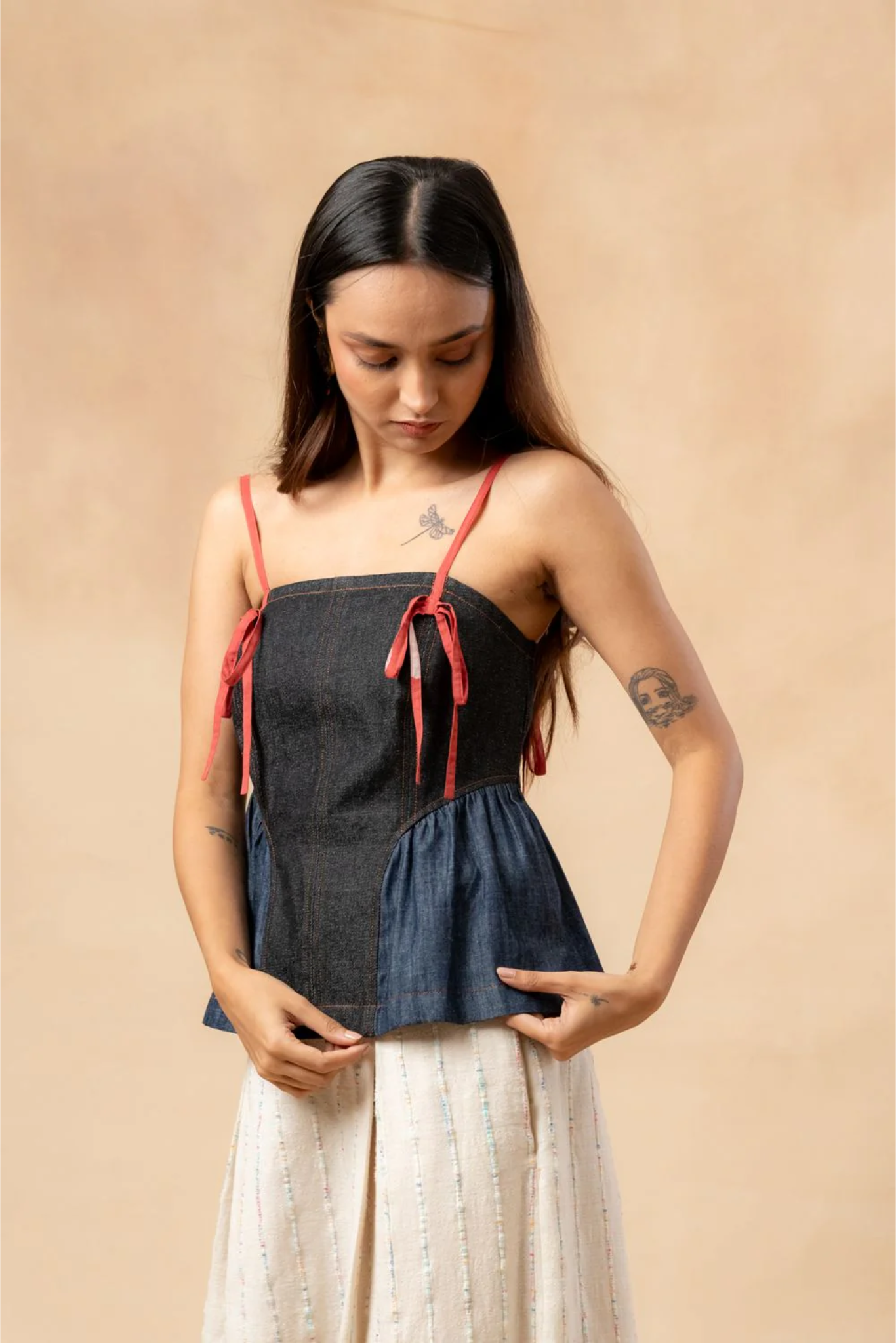 SUNHAT SPELL DENIM TOP