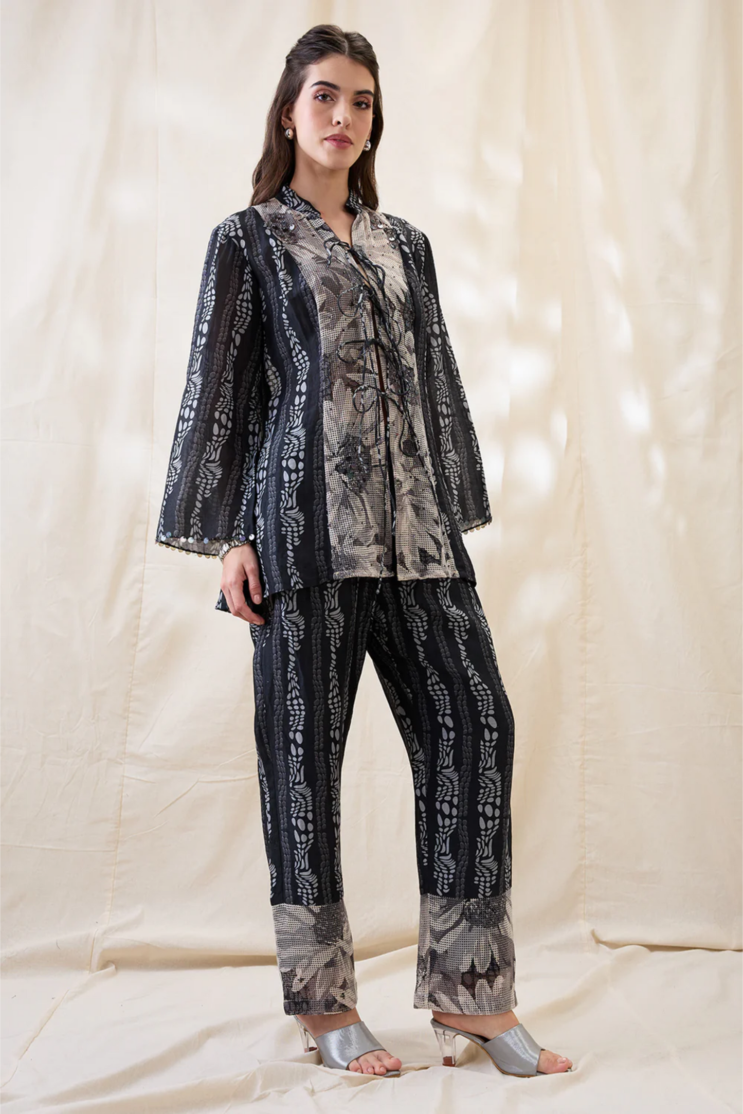 Ravya Embellished Front Tie-ups Co-ord Set