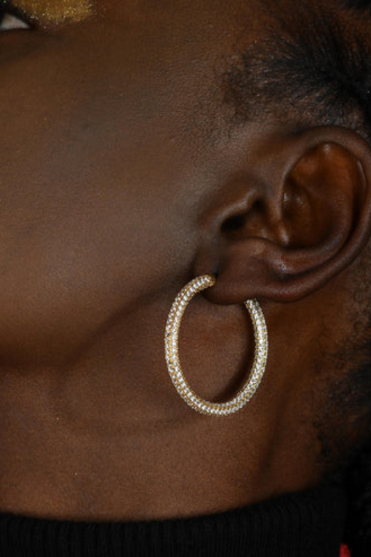 Studded Hoops Large