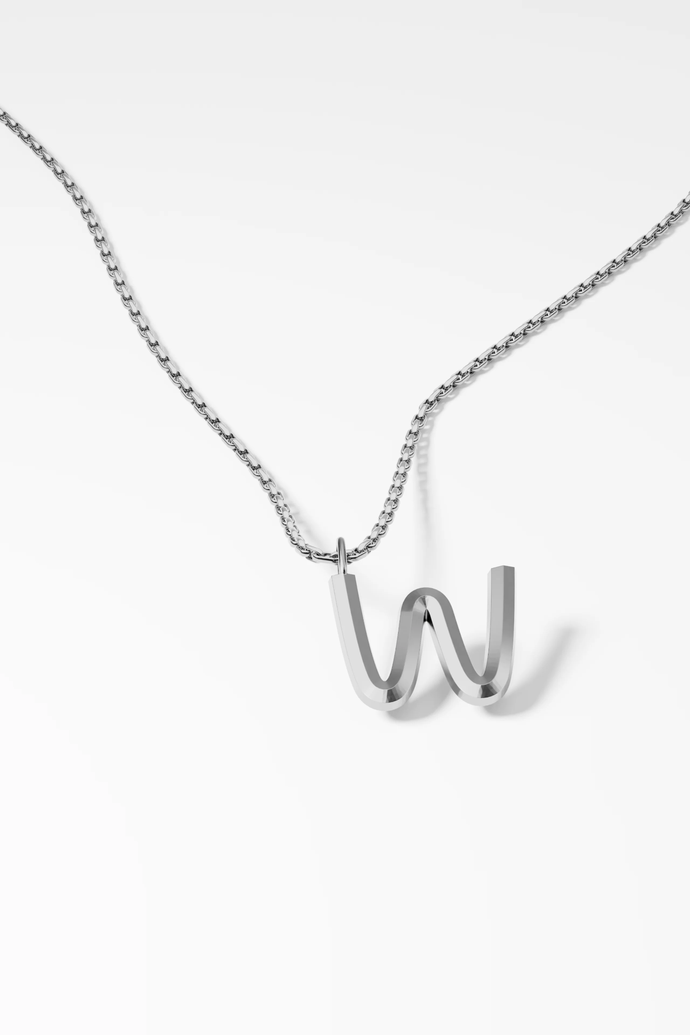 Bold Letter Necklace - W
