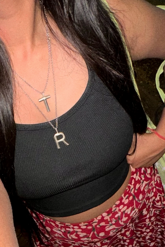 Bold Letter Necklace - T