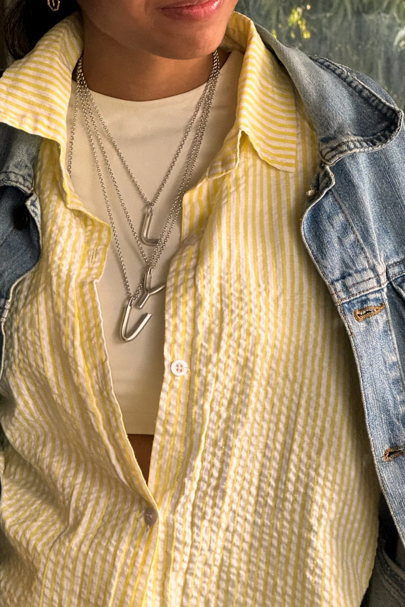 Bold Letter Necklace - V