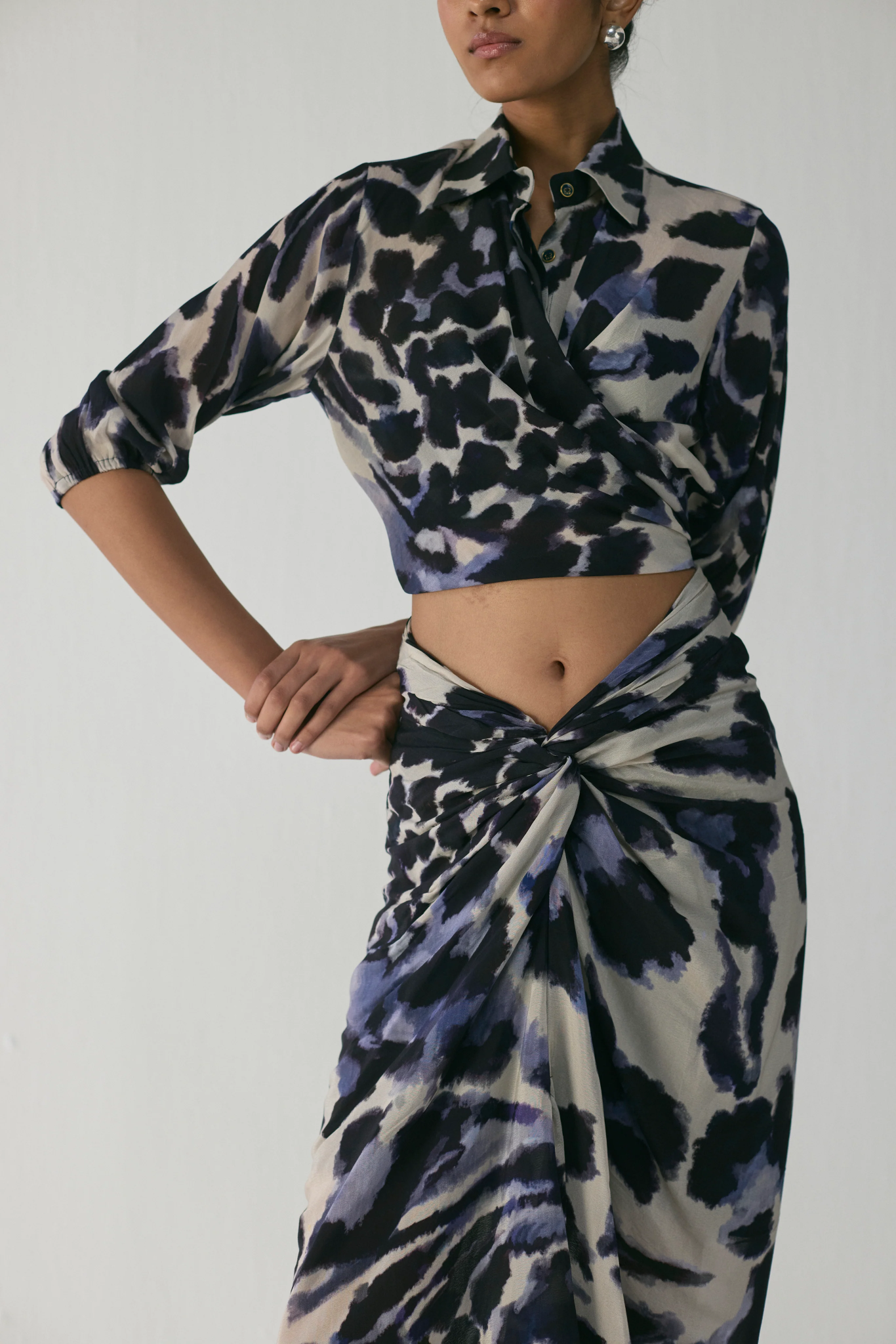 SAMBURU TIE UP TOP AND SKIRT SET