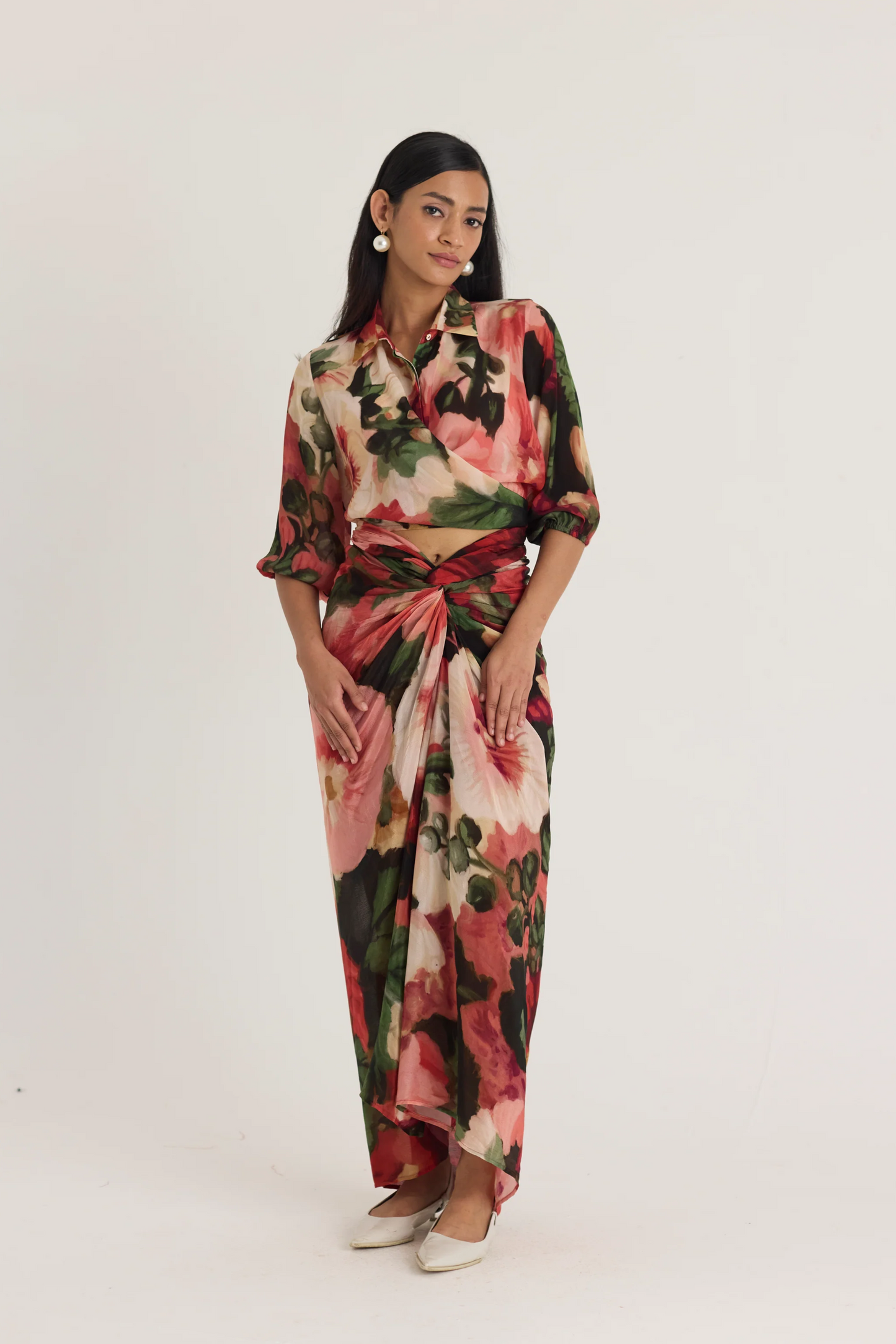 Scarlett Tie Up Top & Skirt Set