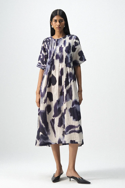 SAMBURU LINEN PINTUCKS DRESS