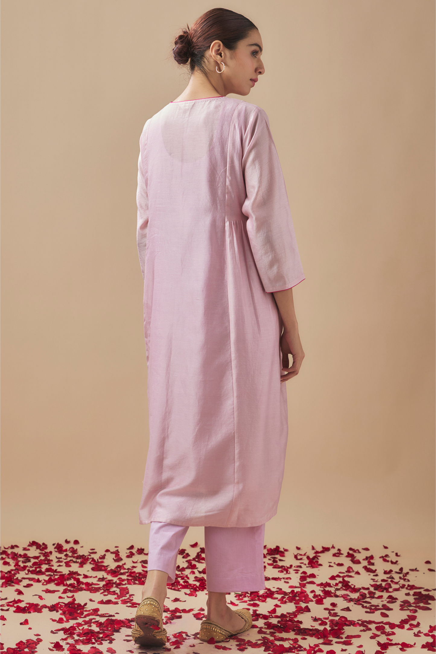 Rama Pink Dress with Pant