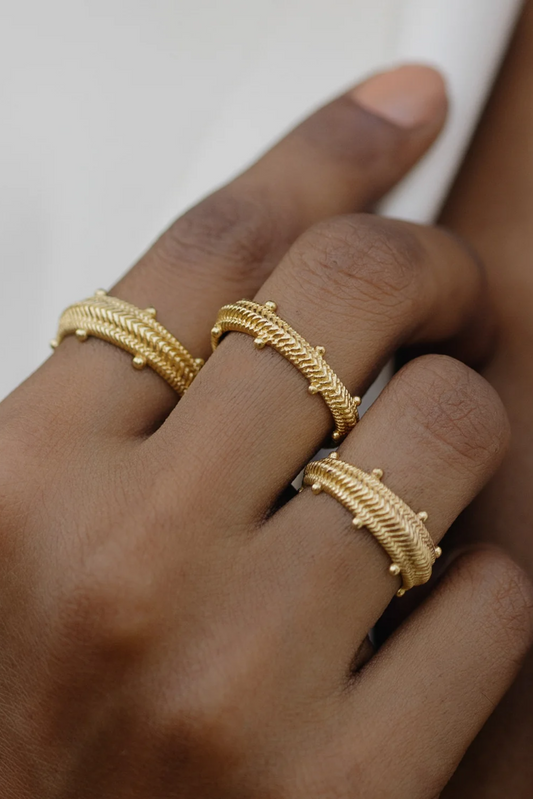 Dotted Carved Ring