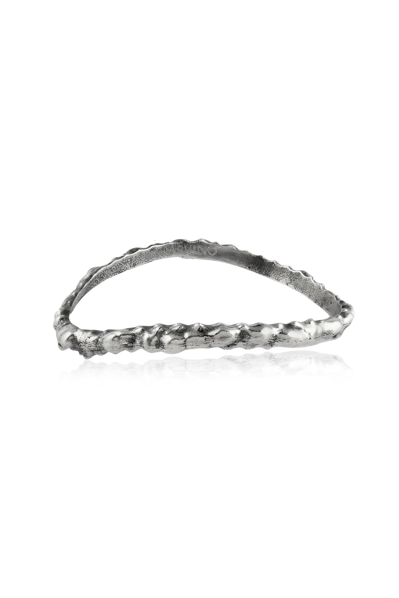Rugged Texture Gold Plated Bangle - Double XL