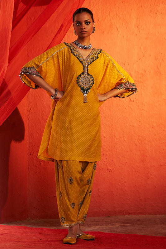 Amber Short Kaftan Kurta and Salwar Set