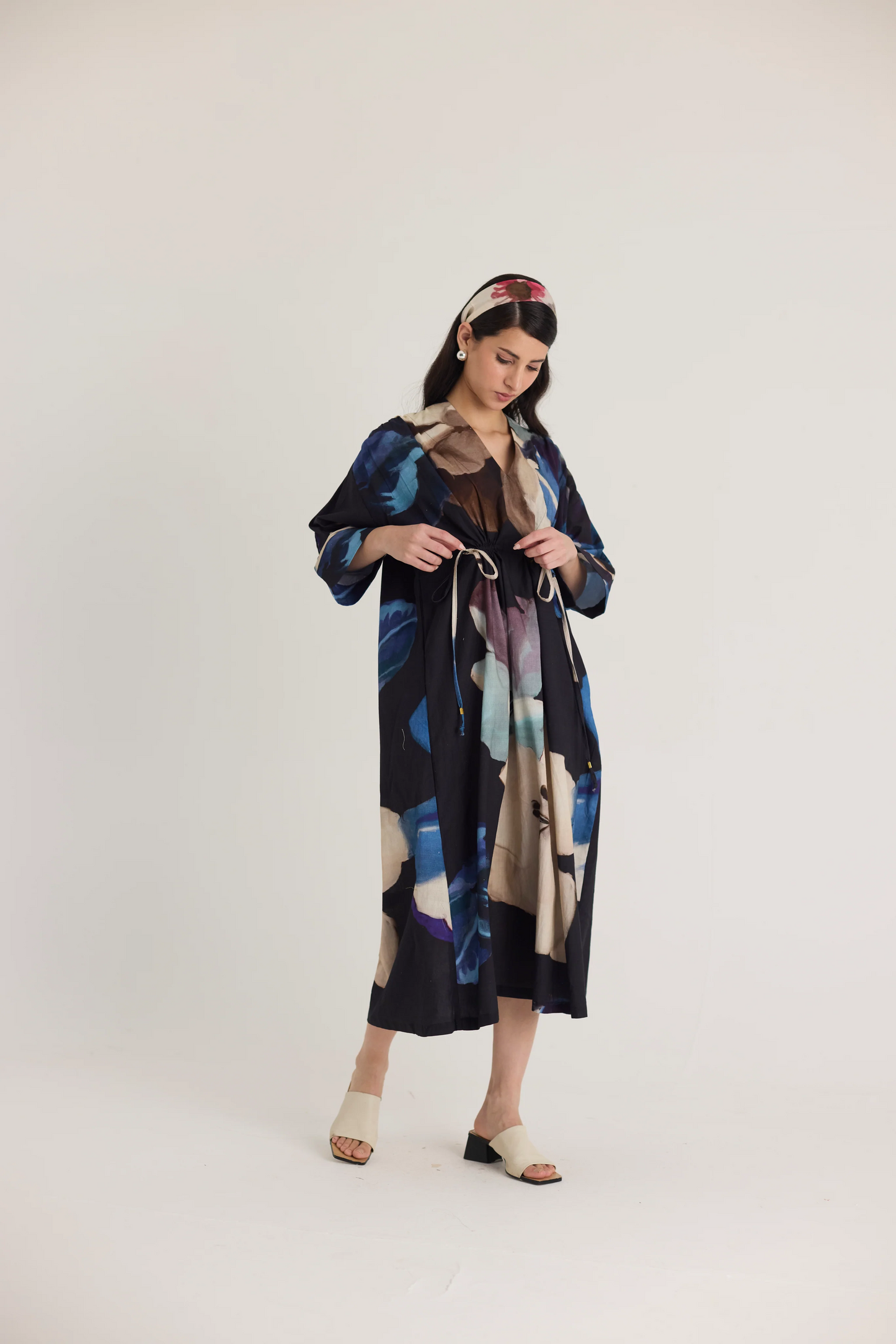 Rocco Drawstrings Kaftan Dress