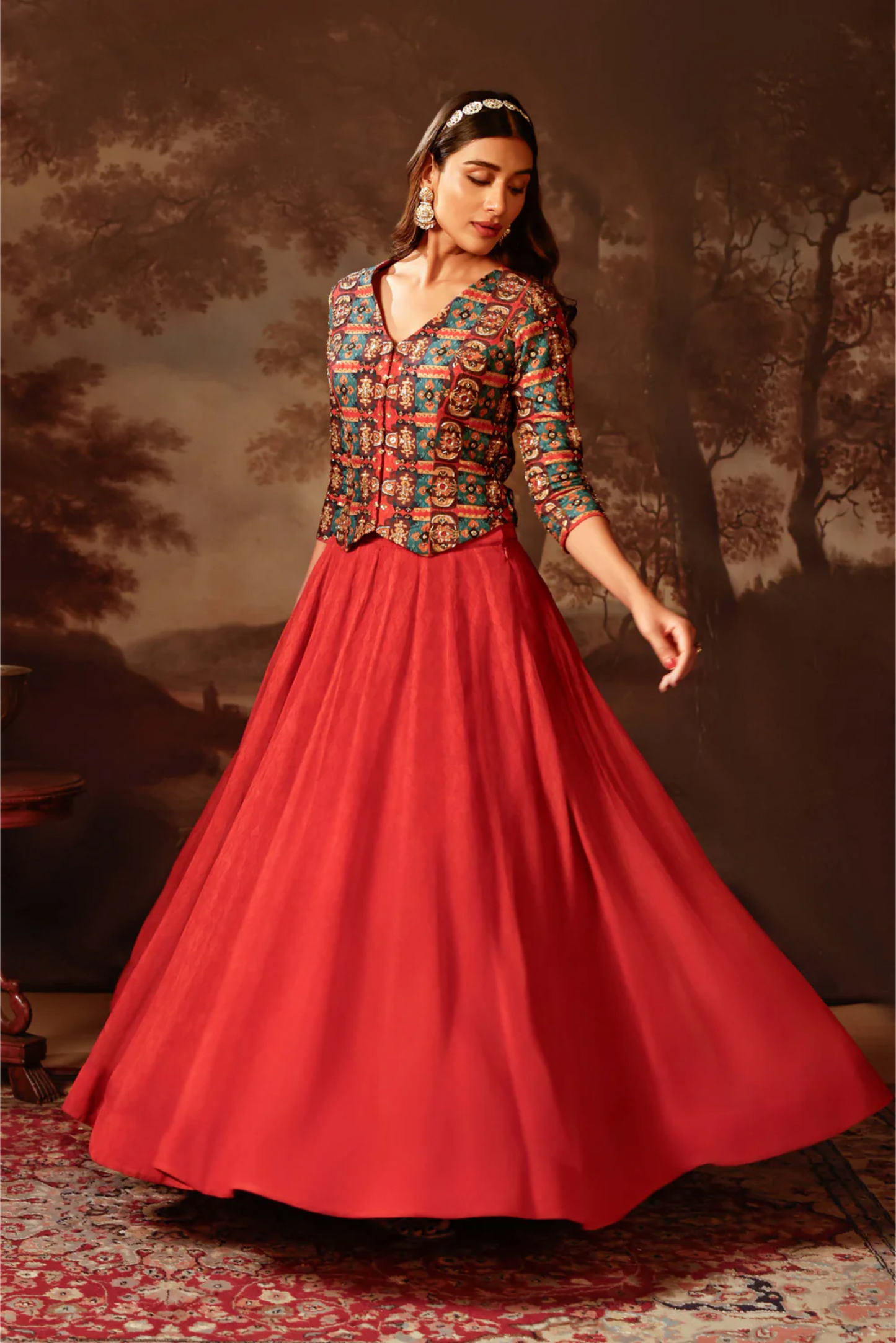 Orani Embroidered Skirt set