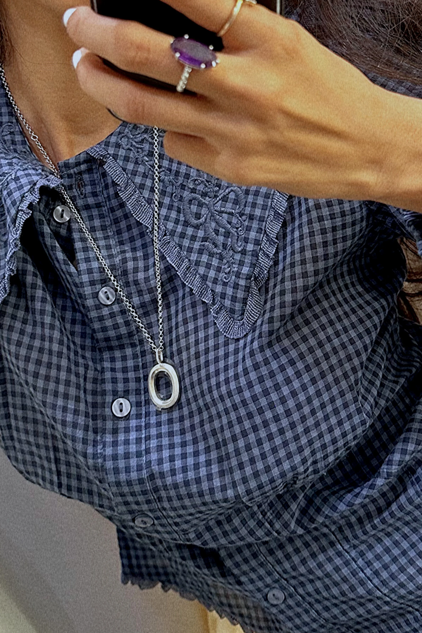 Bold Letter Necklace - O