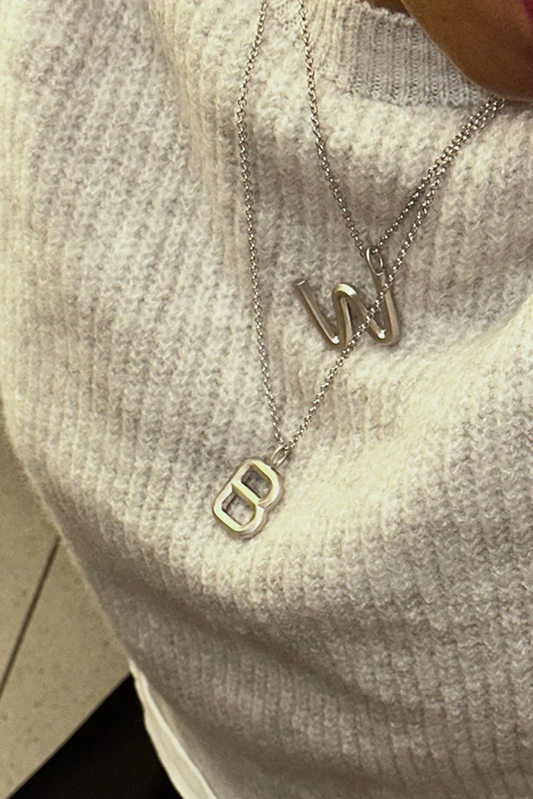 Bold Letter Necklace - B