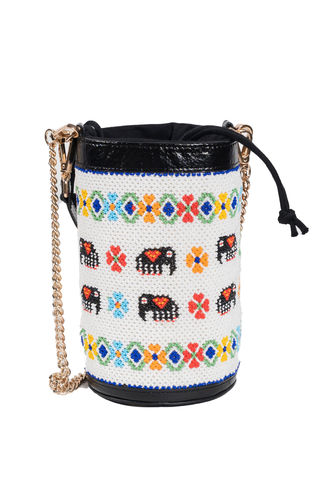 Vistara elephant parade beadwork bag