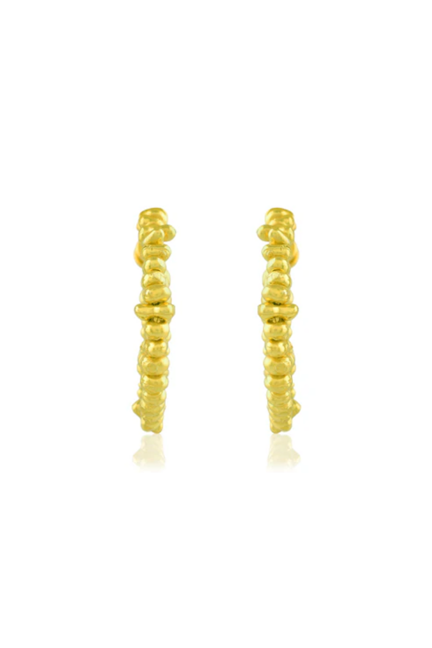 Molten Beaded Spiral Earrings